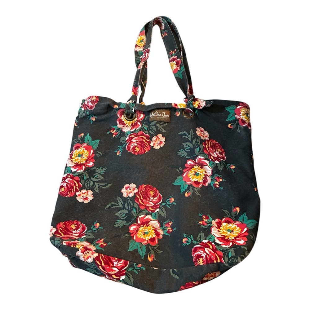 Matilda Jane Black Vibrant Floral Tote Bag